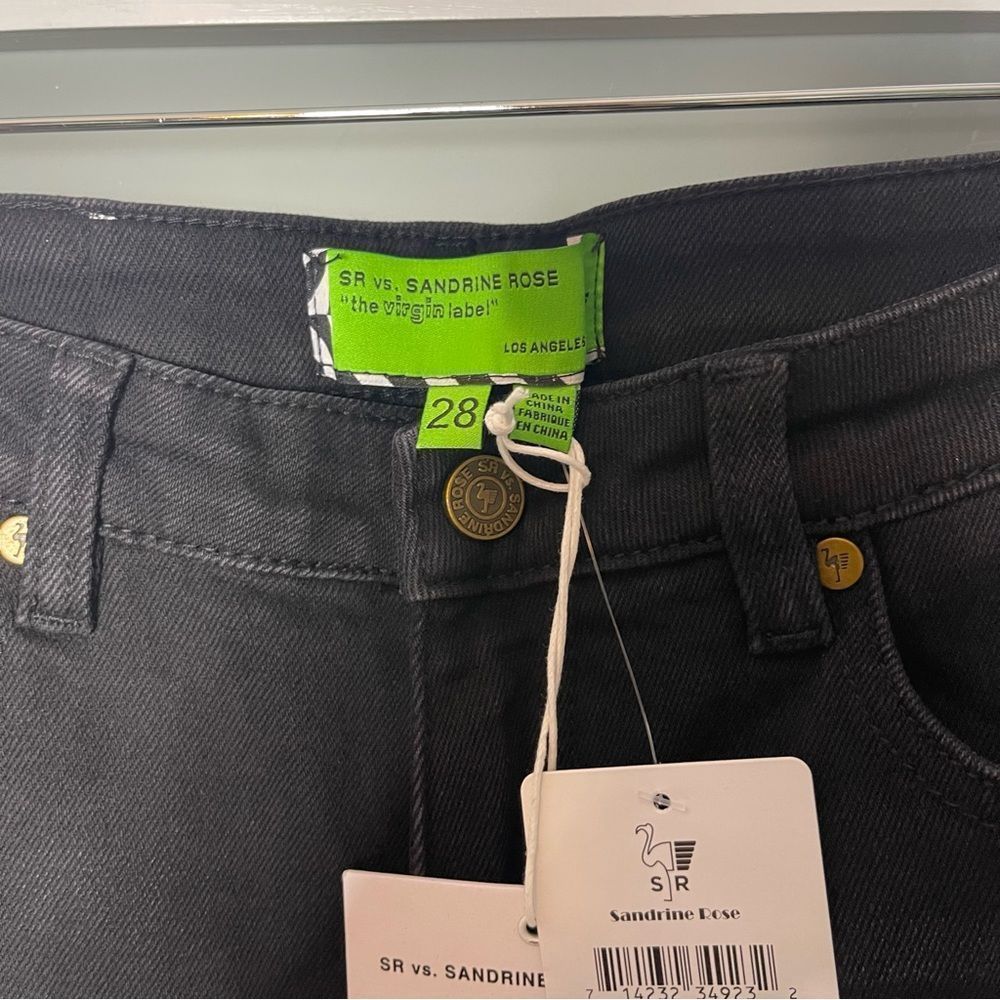 Free People x Sandrin Rose black distressed skinny jeans denim - Picture 5 of 5